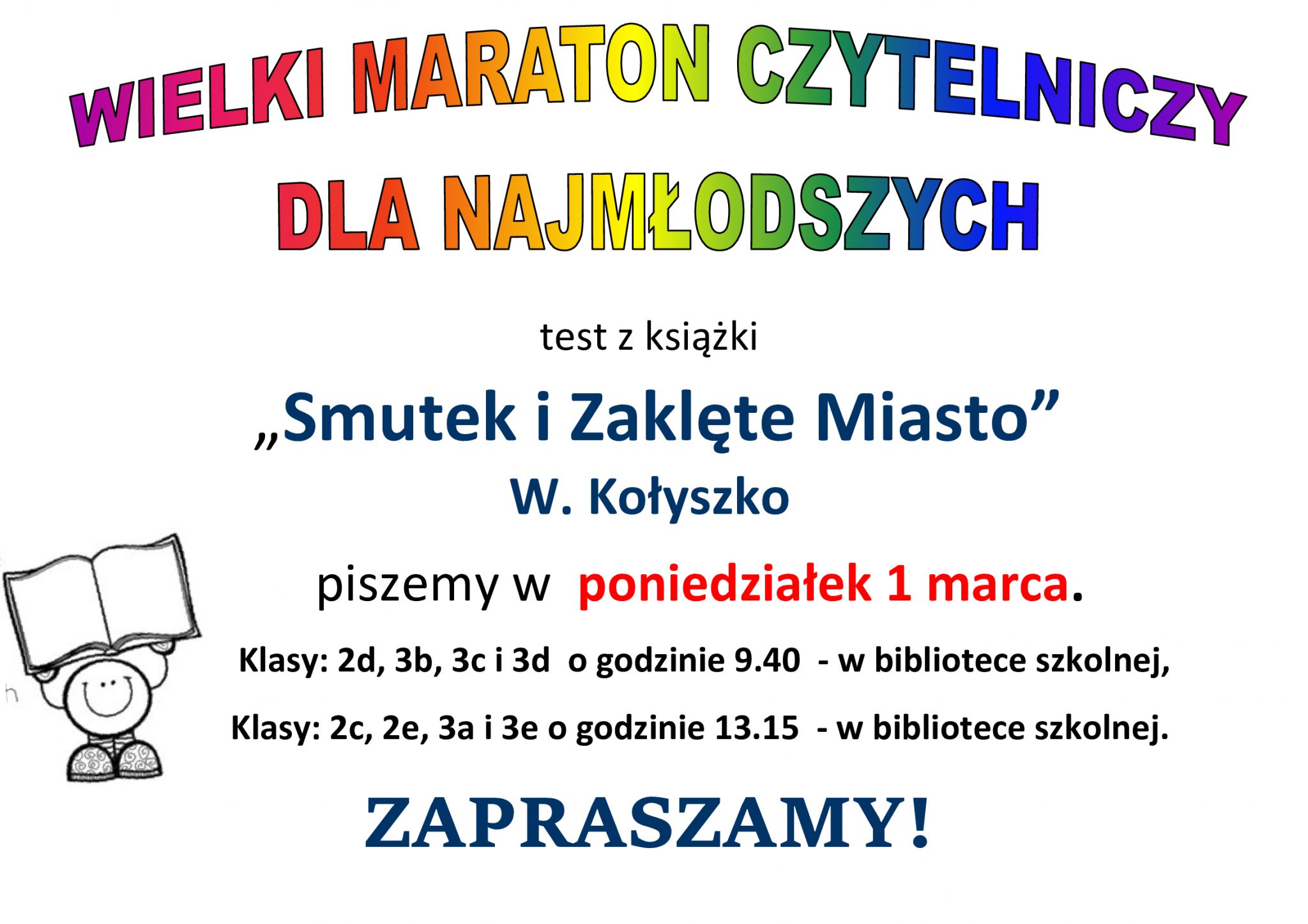 Maraton Czytelniczy 2015 16 Lektury Wielki Maraton Czytelniczy dla Najmłodszych – Szkoła Podstawowa